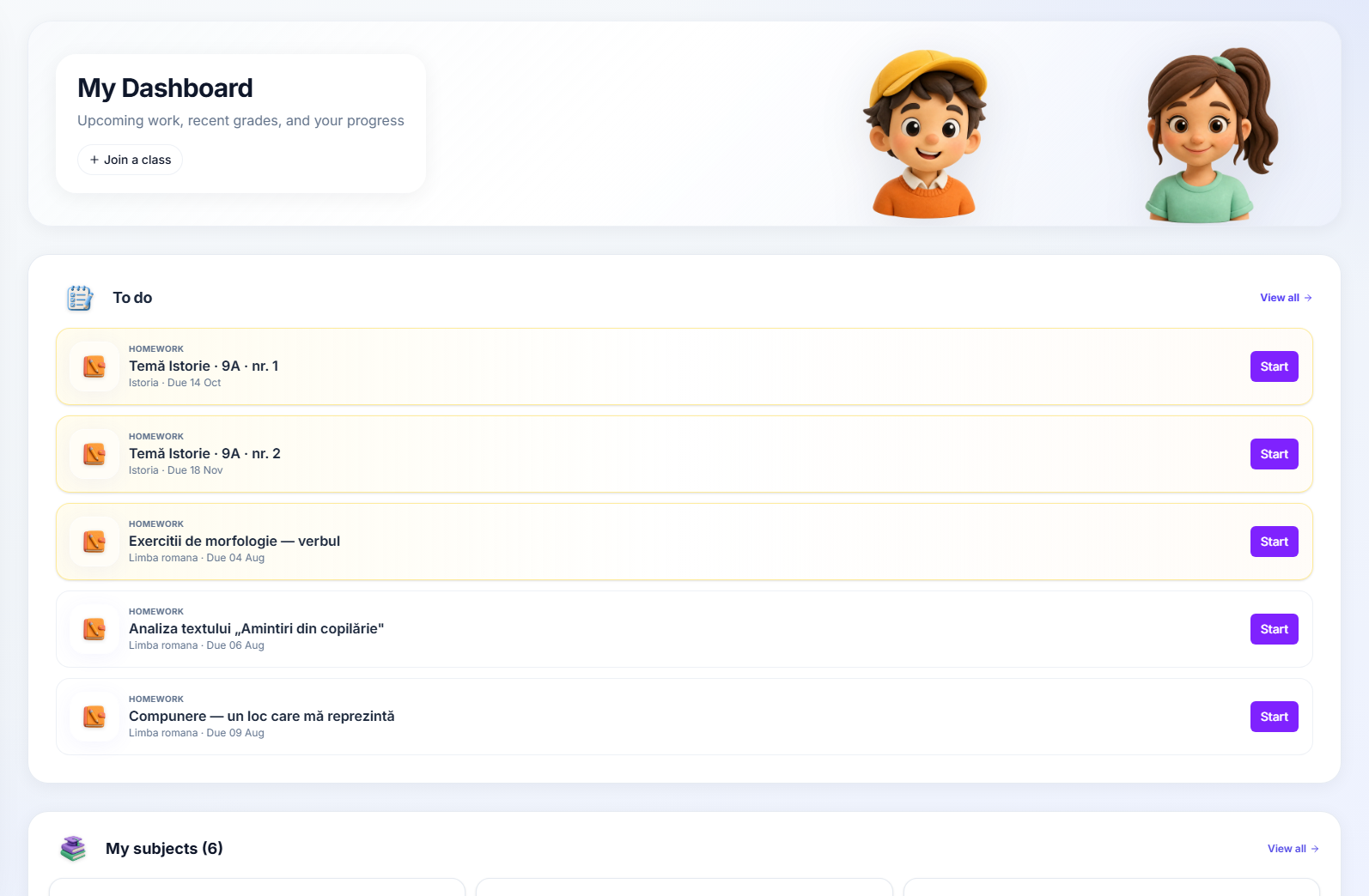 The Pupil dashboard