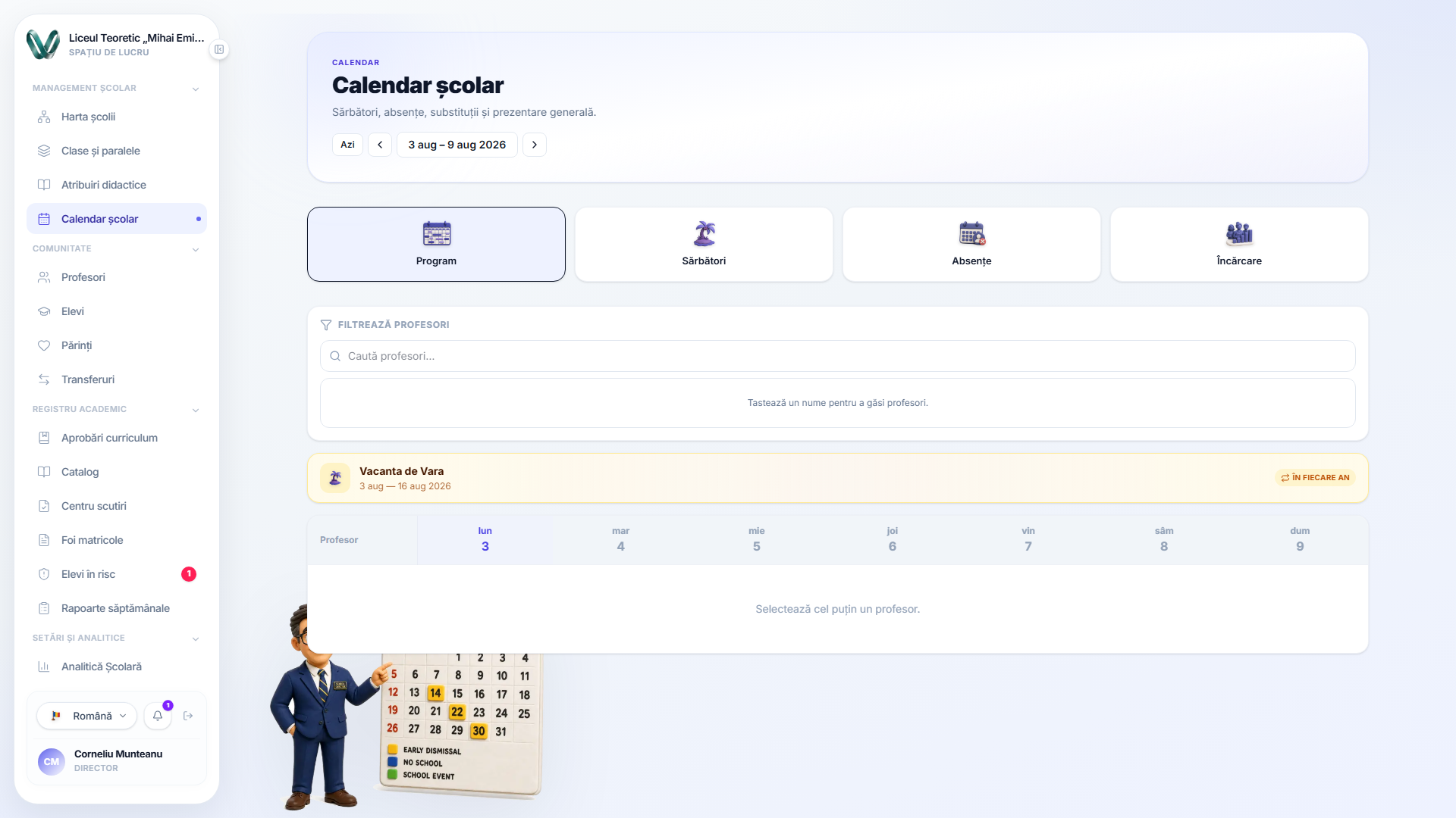 Calendarul școlar