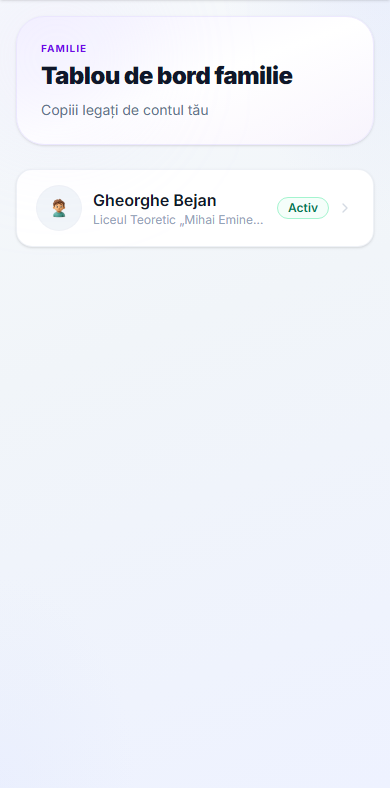 Panoul de control al părintelui pe telefon