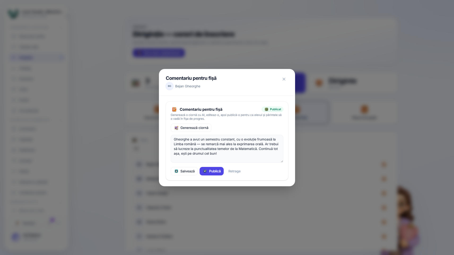 Un comentariu la raport publicat
