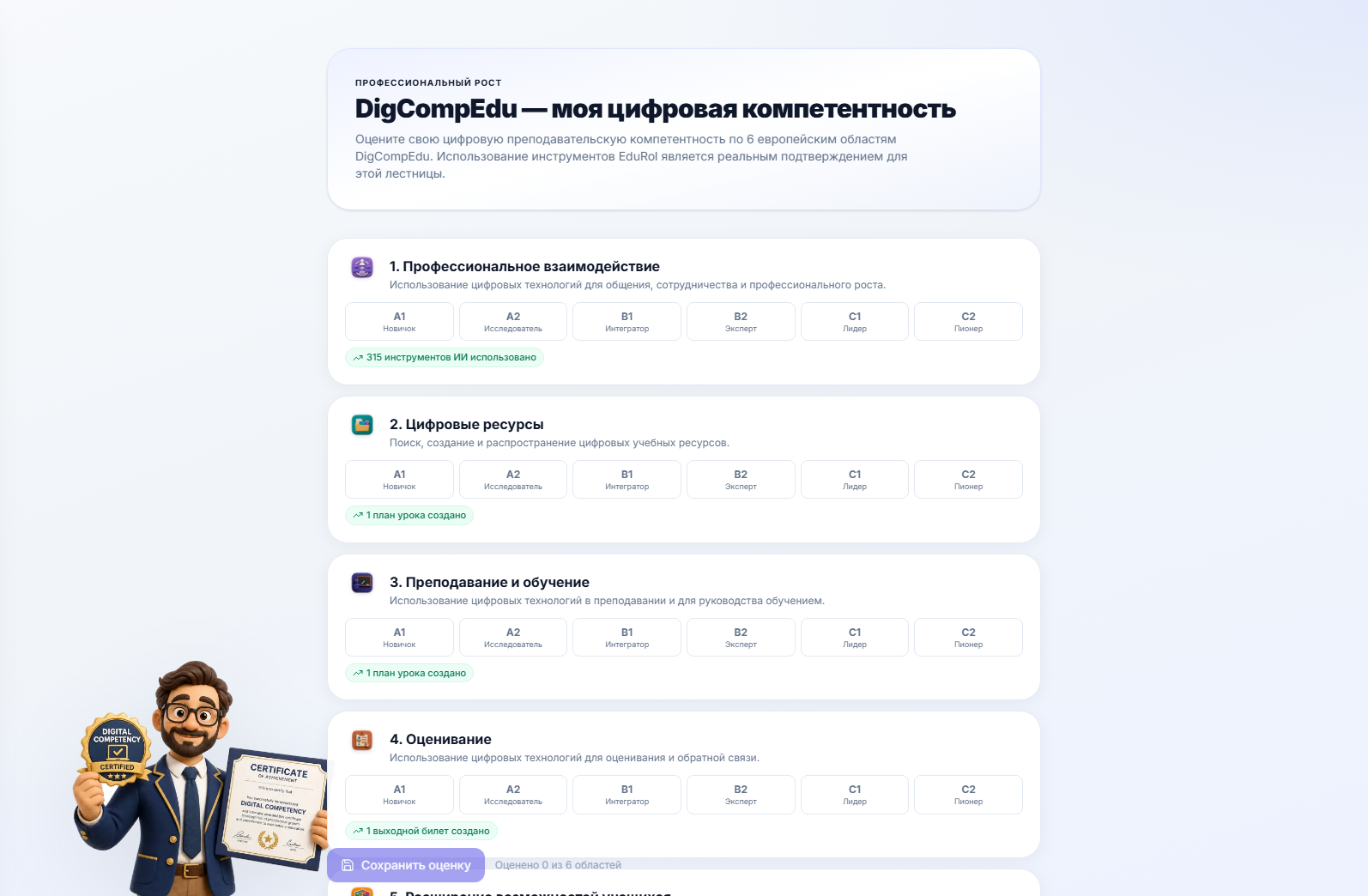 Самооценка DigCompEdu